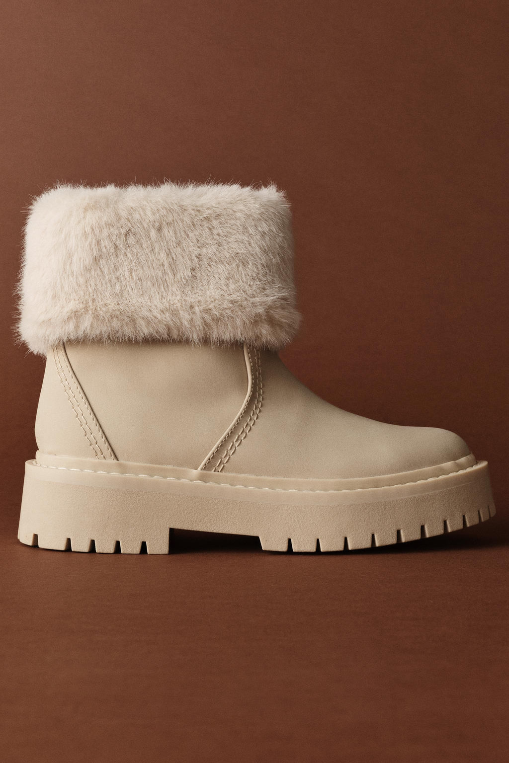 FAUX FUR ANKLE BOOTS - Zara фото 8