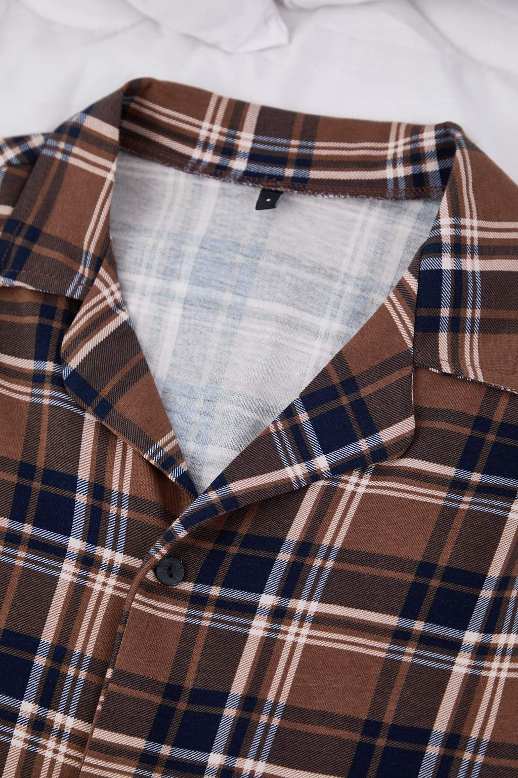 Kahverengi Regular Kesim Ekose/Kareli Gomlek-Pantolon Orme Pijama Tak?m? TMNAW26PT00014