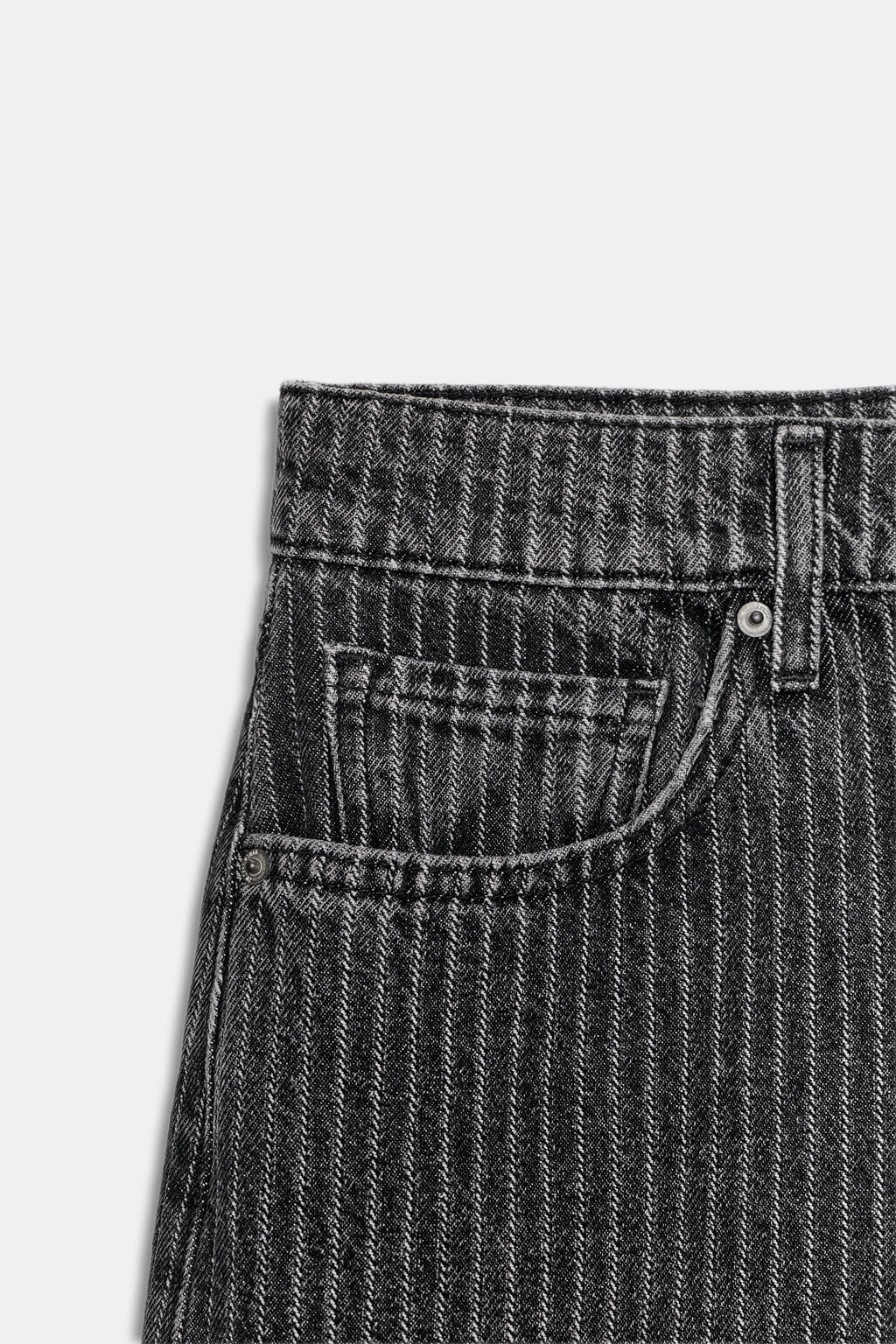 JEANS ZW COLLECTION CULOTTE TIRO MEDIO RAYAS / Negro - Zara фото 15