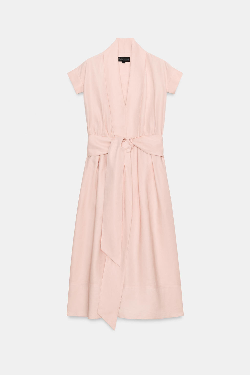 VESTIDO CAMISERO CINTUR?N ZW COLLECTION / rosa claro - Zara фото 5