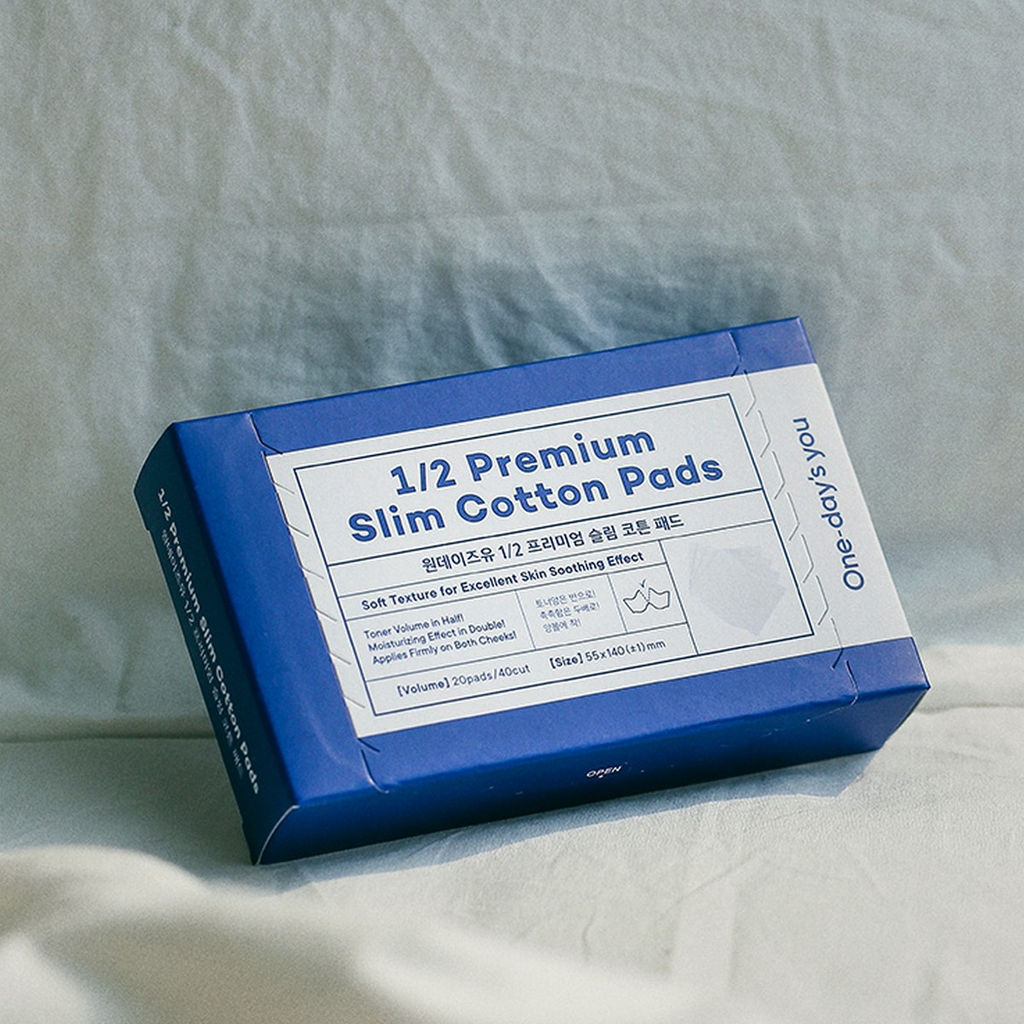 One-days You Тонкие хлопковые пэды для тонера / Premium Slim Cotton Pads 1/2, 20 шт.