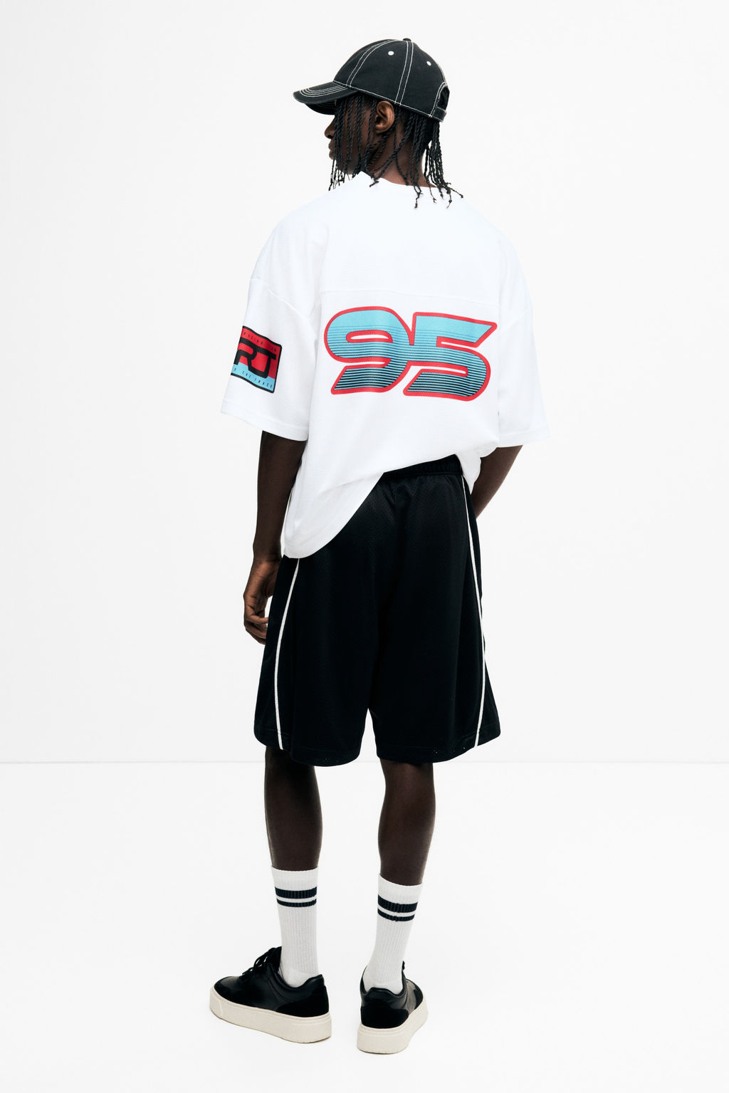 Camiseta de malla con estampado Oversized Fit - H&m фото 4