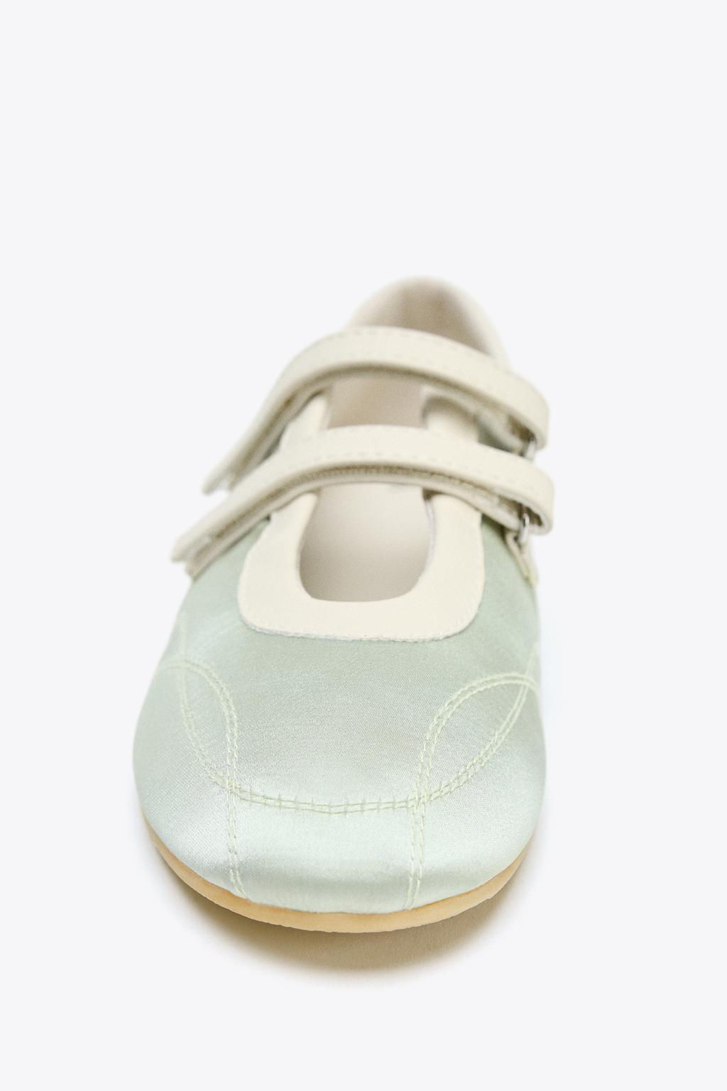 SATIN EFFECT TOPSTITCHED BALLERINAS - Zara фото 21