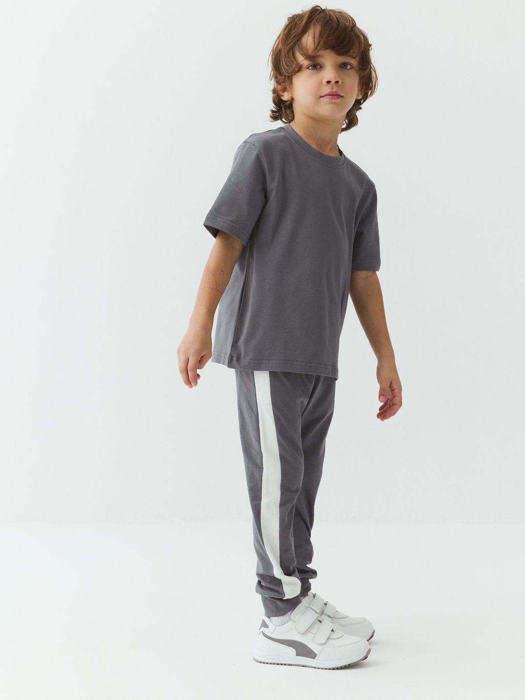 Брюки со спущенным шагом и лампасами Маренго - Bungly фото 3