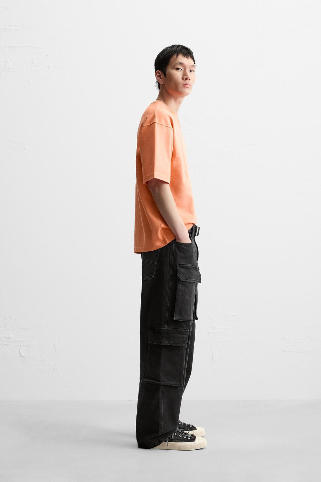 RELAXED FIT SPRAY WASH T-SHIRT - Zara фото 12