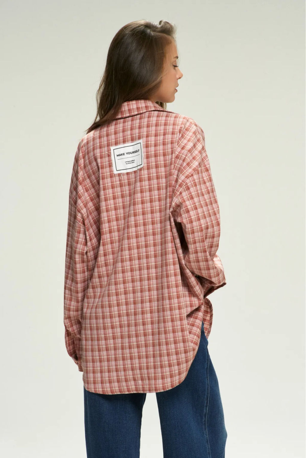 Рубашка Oversized в клетку Coral