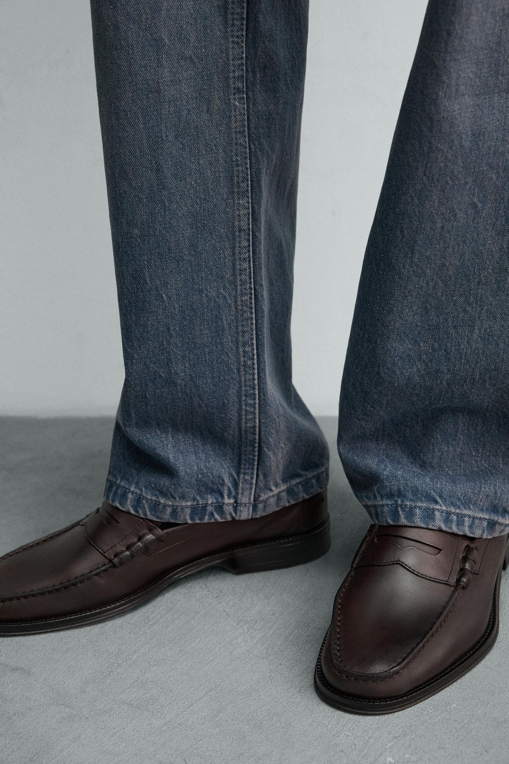 LEATHER PENNY LOAFERS - Zara фото 3
