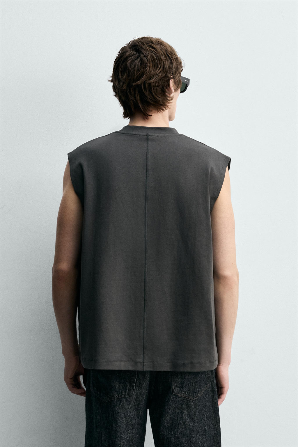 CAMISETA TANK RELAXED FIT / Gris Antracita - Zara фото 3