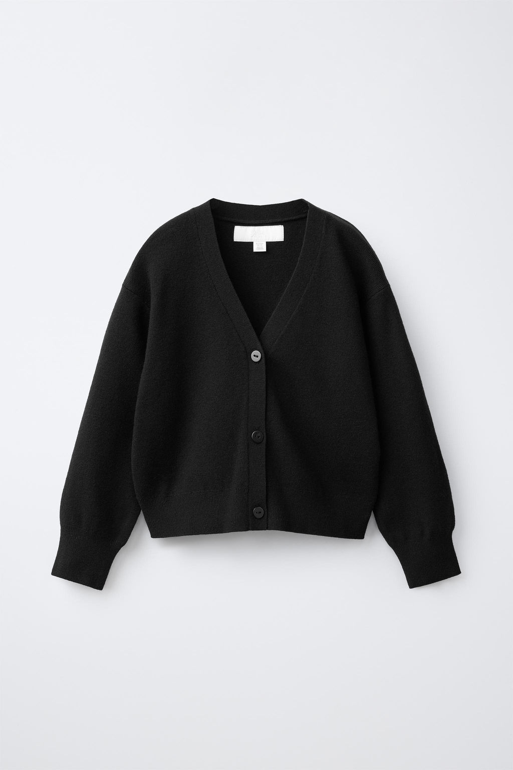 CHAQUETA PUNTO CUELLO PICO / Negro - Zara фото 2