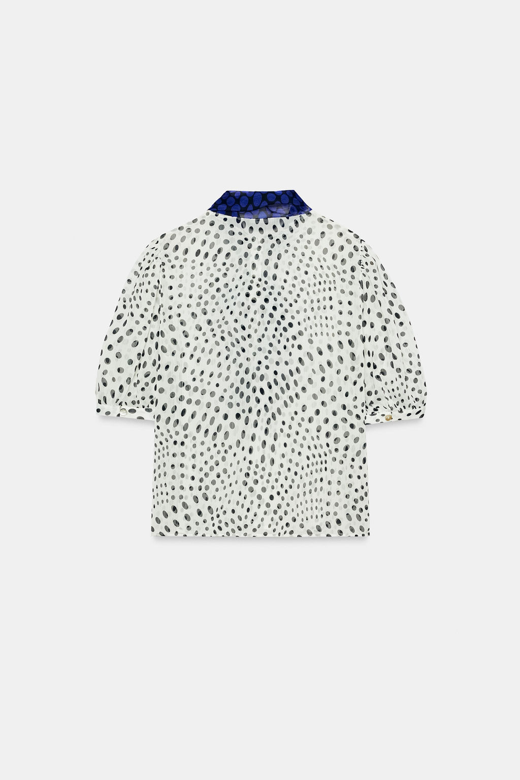 BLUSA LUNARES LAZO CONTRASTE / Crudo / Negro - Zara фото 3