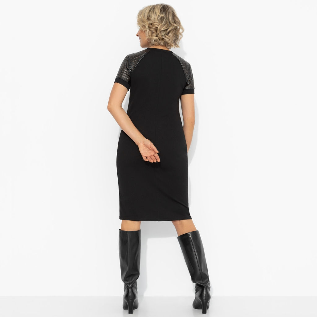 Платье с рукавами из экокожи, Быть вне правил - Charutti фото 11