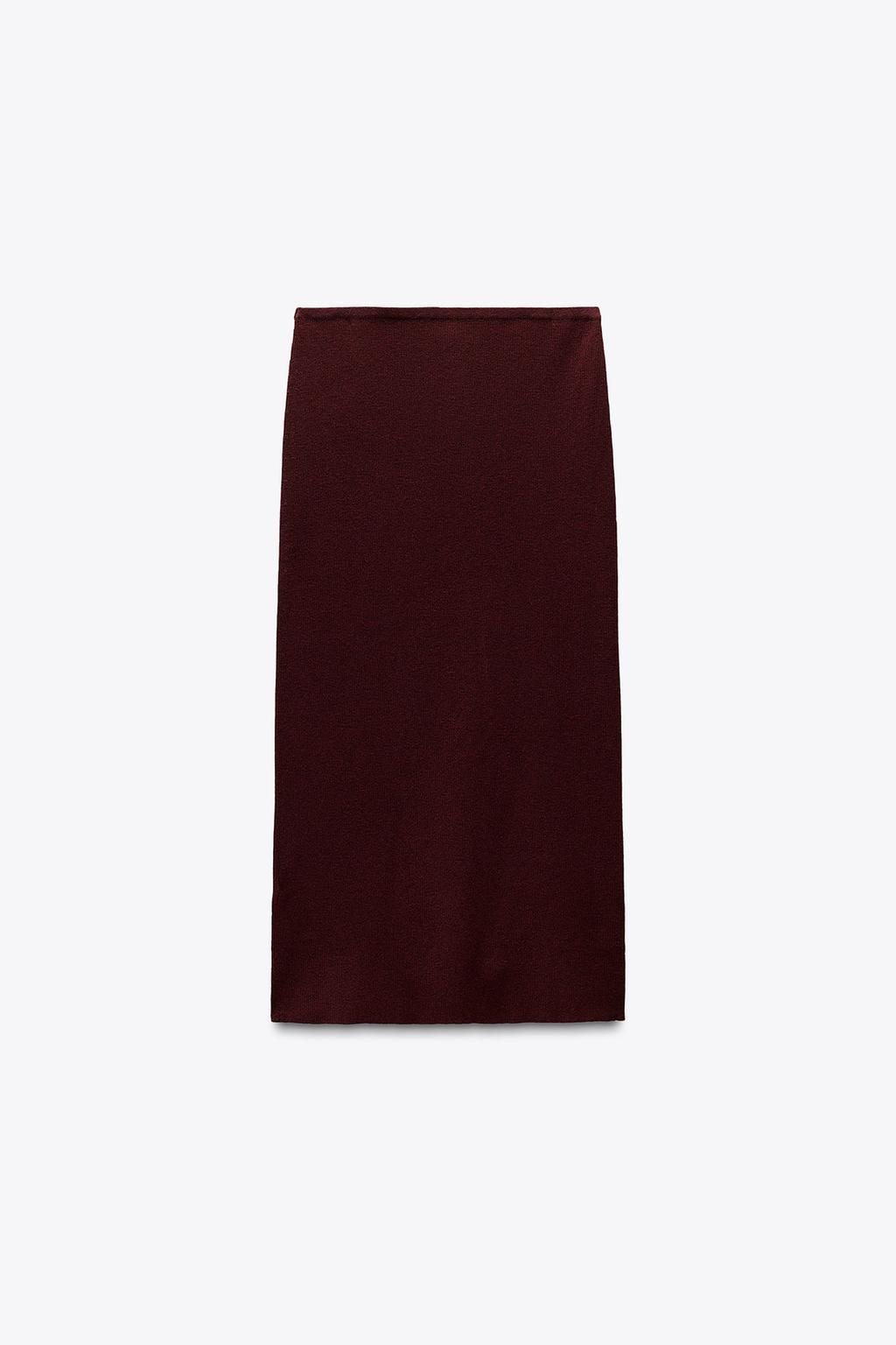 FINE KNIT WOOL SKIRT - Zara фото 7