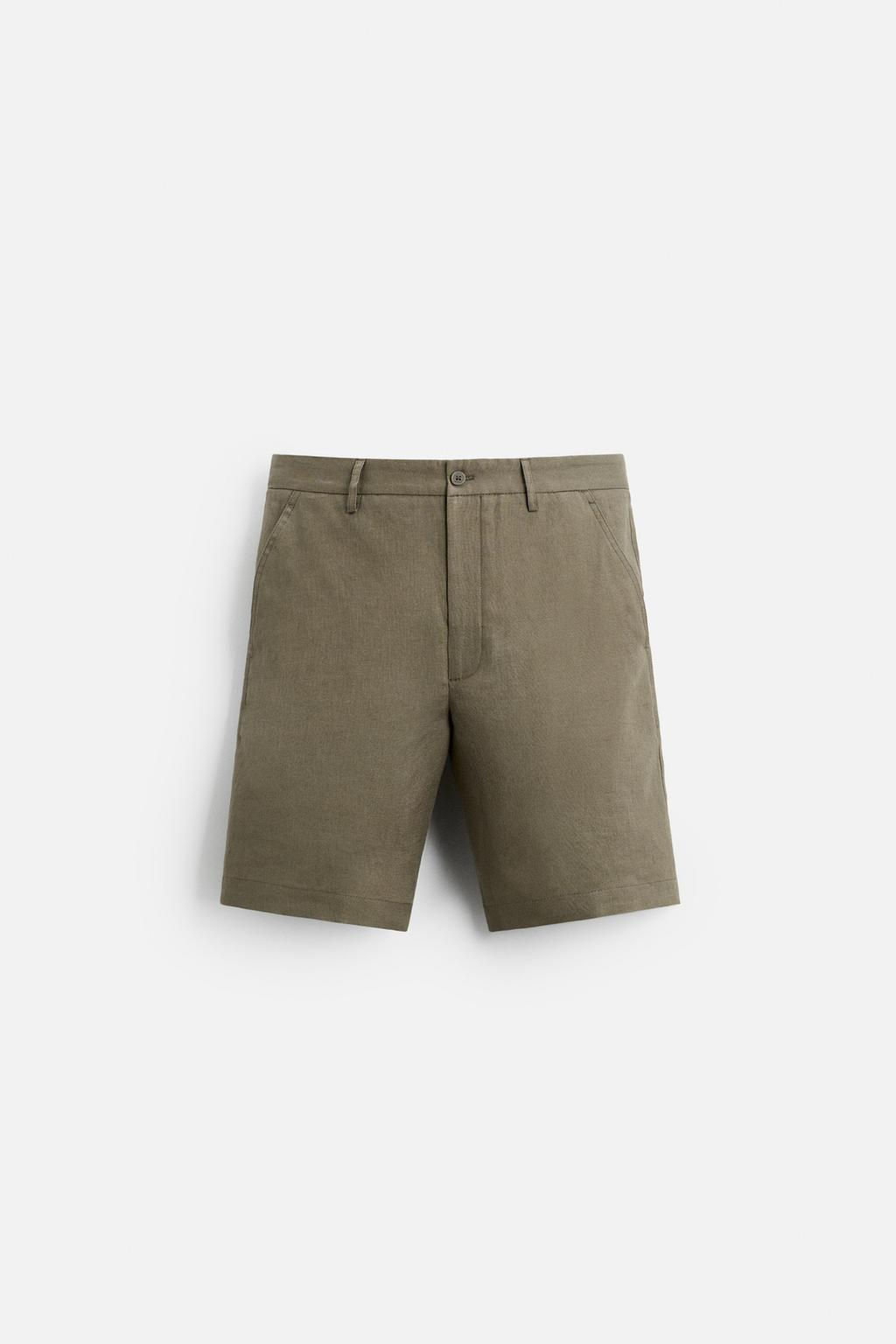 100% LINEN BERMUDA SHORTS - Zara фото 33