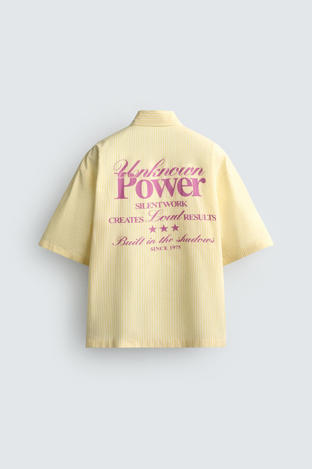 CAMISA BOXY FIT TEXTOS ESTAMPADOS / Amarillo - Zara фото 8