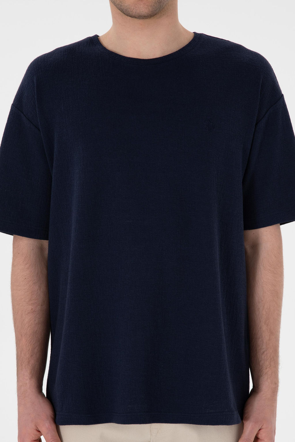 Erkek Comfort Fit Bisiklet Yaka Lacivert Jakarl_ _nterlok Ti__rt Sepette S_rpriz _ndirim - U.s. polo assn фото 6