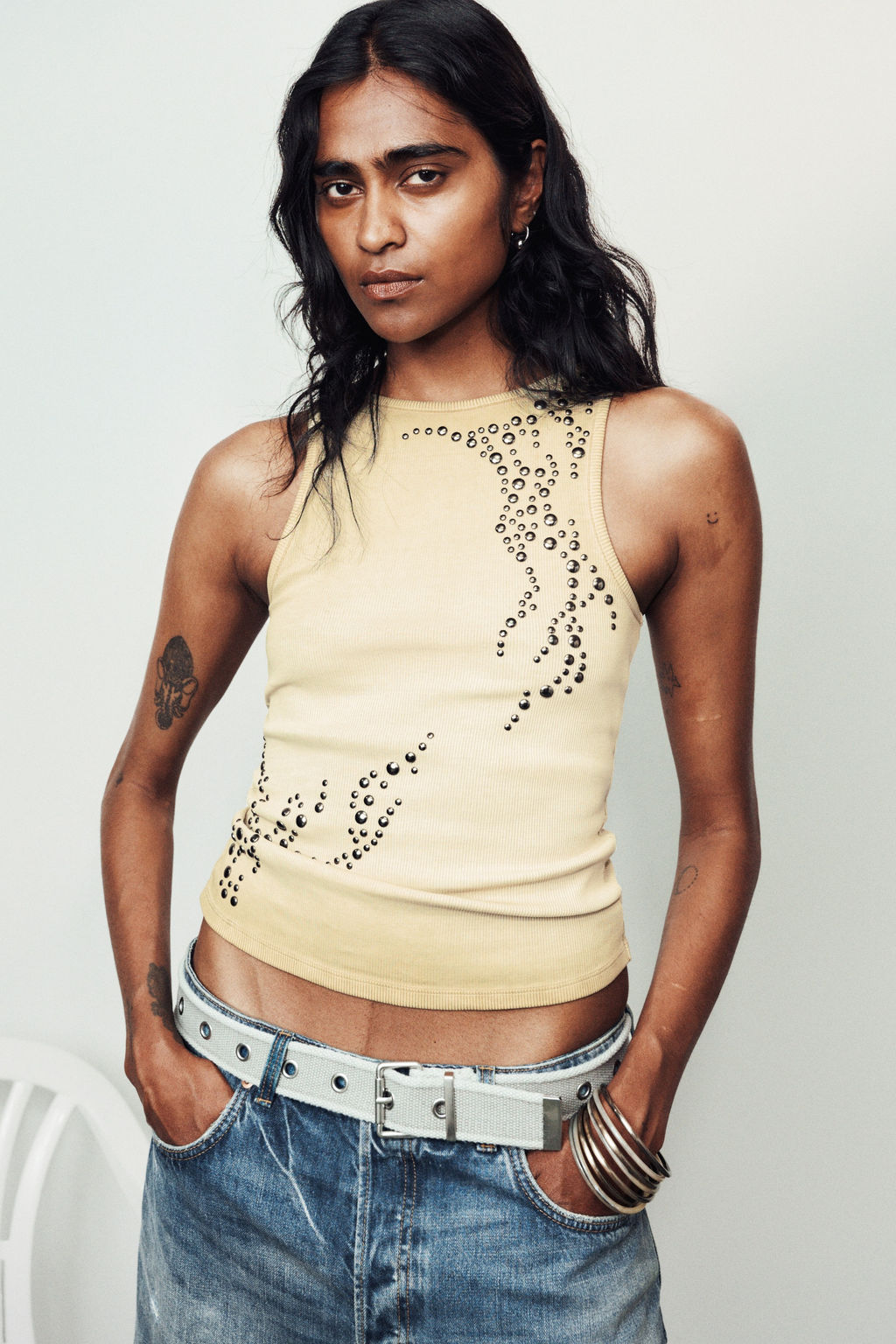 Top de tirantes con tachuelas - H&m фото 2
