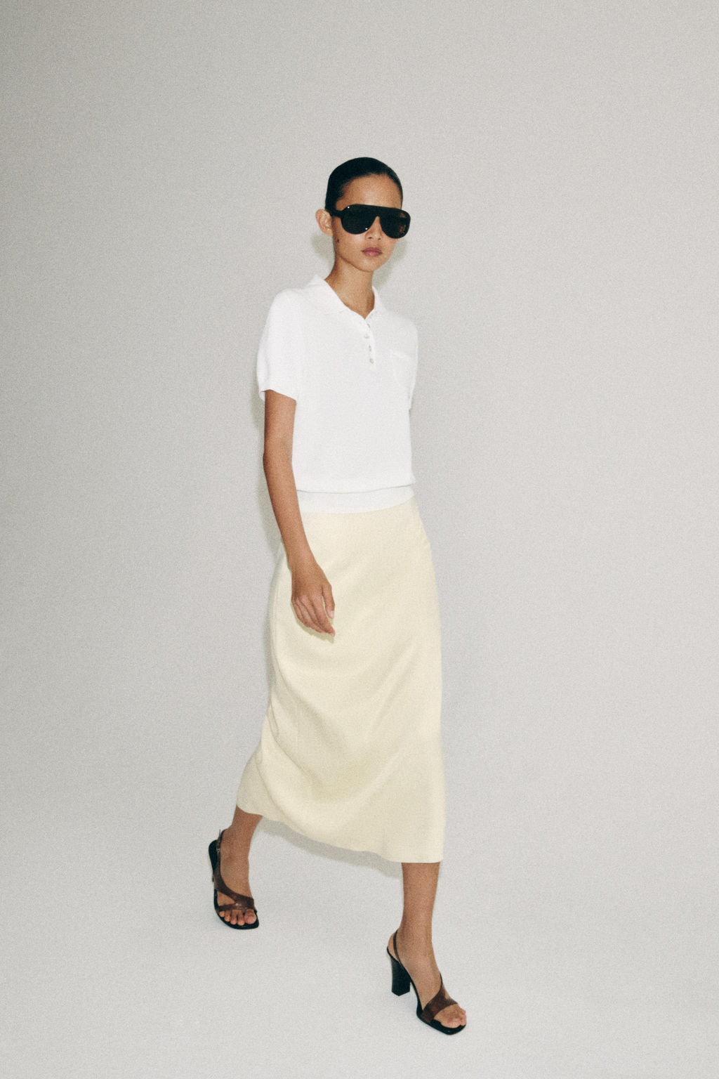 FALDA MIDI RECTA ZW COLLECTION / Crudo - Zara фото 3