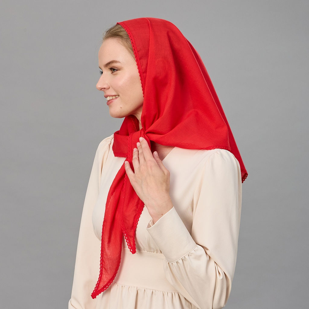 Косынка хлопковая 150 х 95 см - Мастерская ПОКРОВ фото 6