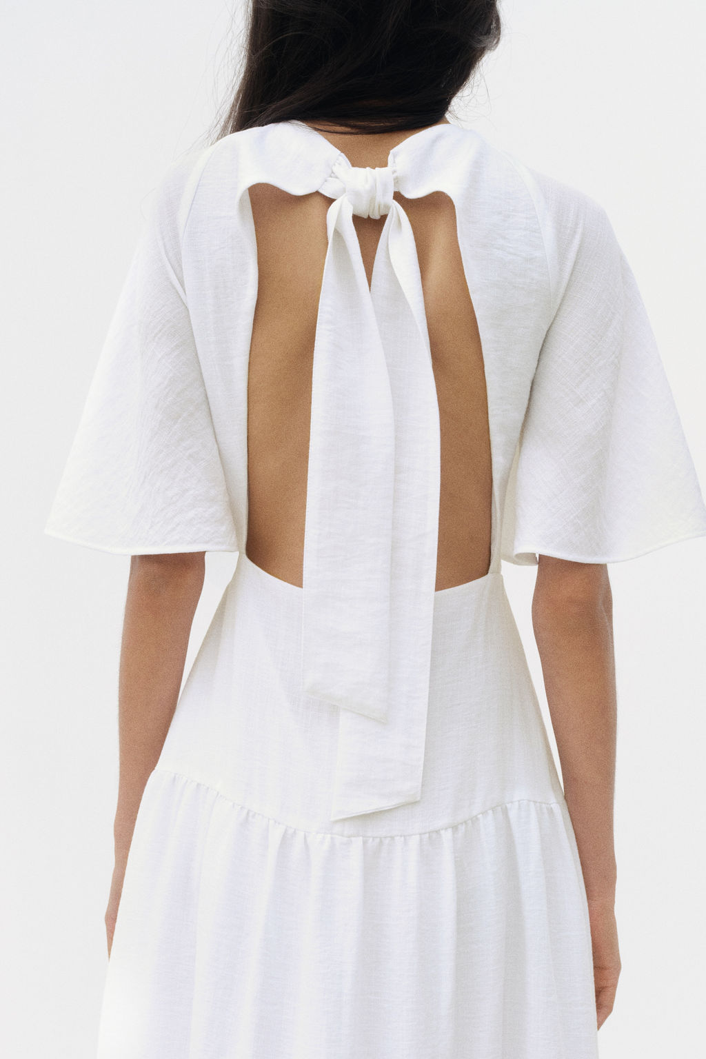 Vestido escalonado con lazada - H&m фото 4