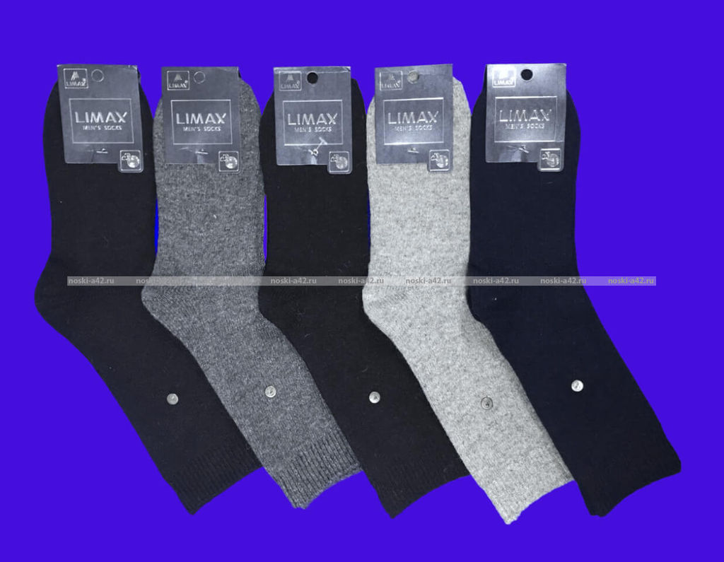 Цена за 12 пар. LIMAX носки мужские тонкая шерсть арт. 6222
