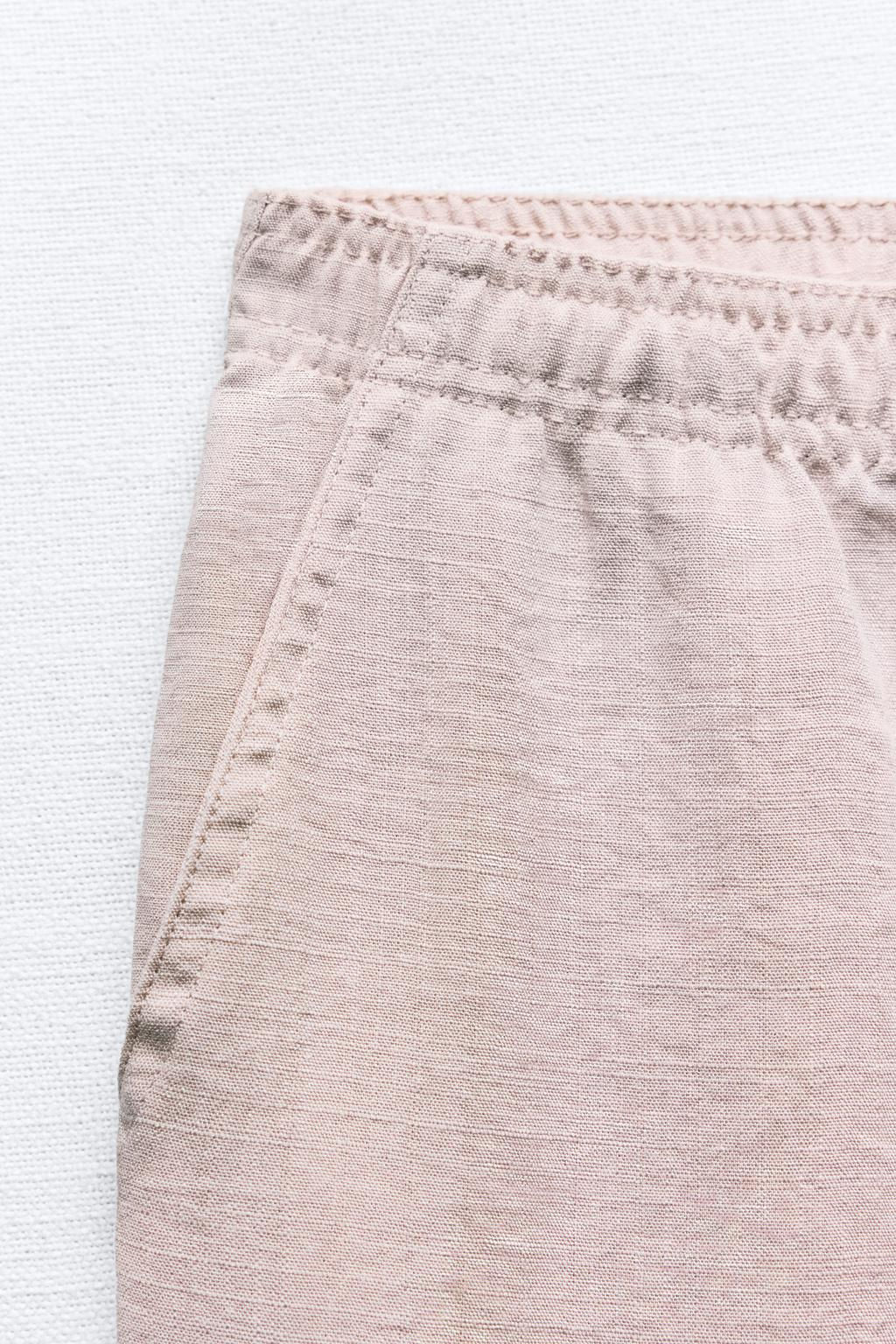 TEXTURED PYJAMA-STYLE TROUSERS - Zara фото 9