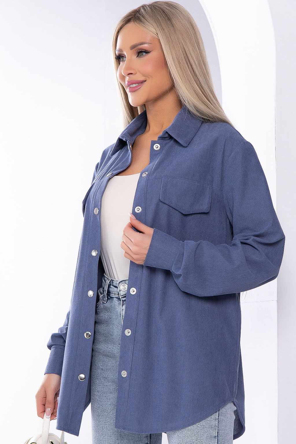 Рубашка Дыхание весны (джинс) Б8228 - Lt collection фото 8