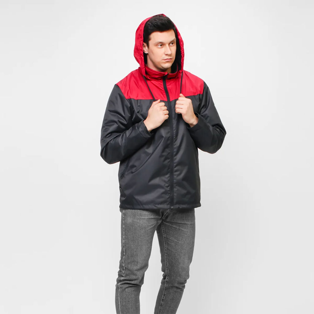 RODOS Куртка М-246 Чёрный/Бордовый