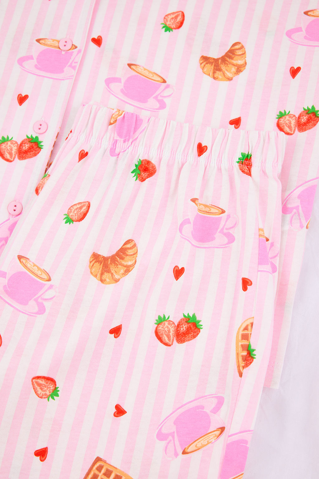 Pembe-Cok Renkli %100 Pamuk Eglence Desenli Orme Pijama Tak?m? THMSS26PT00008 - Trendyolmilla фото 13