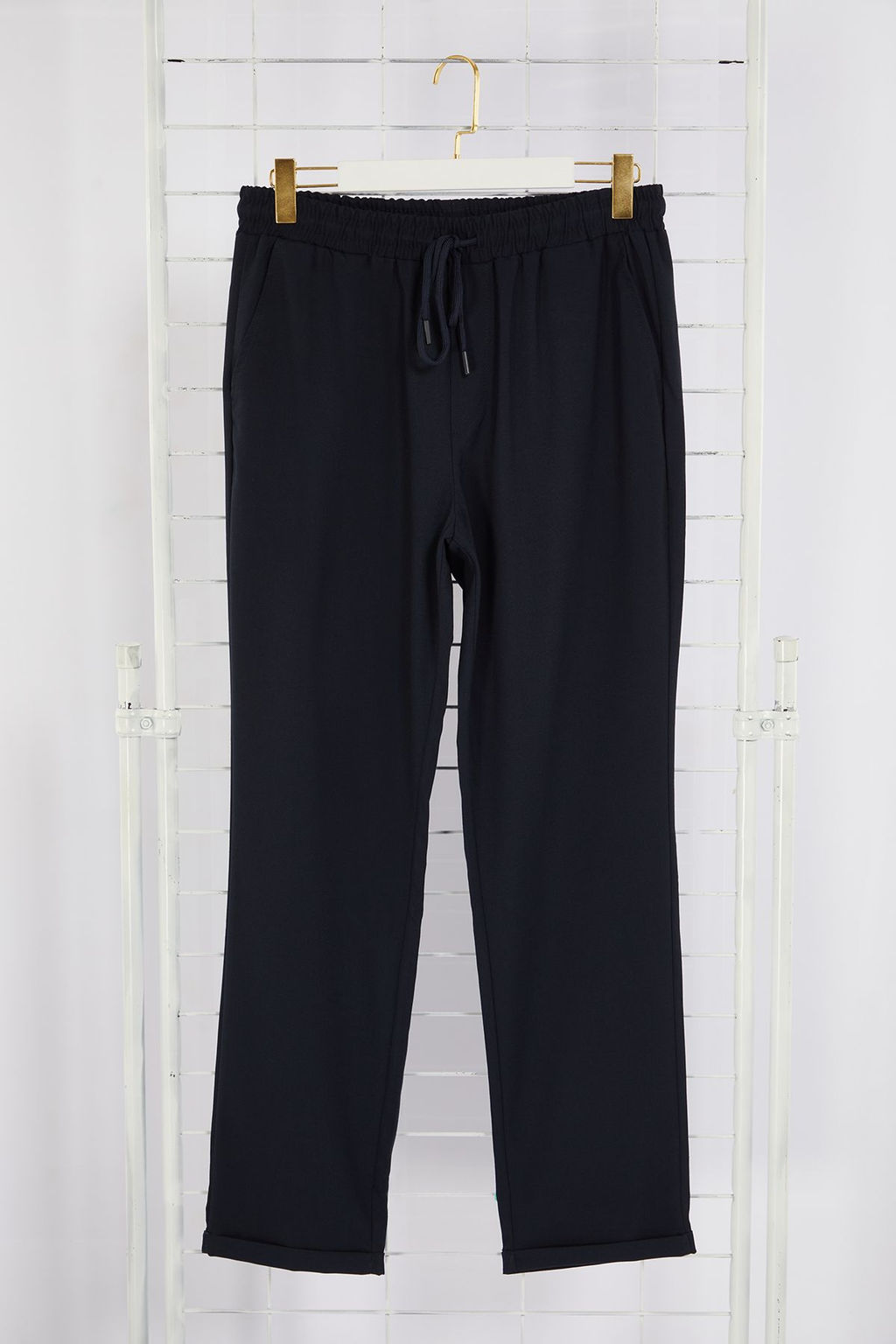 TRENDYOL MAN Siyah More Sustainable Beli Lastikli Slim Fit Duble Paca Kumas Pantolon TMNAW21PL0107 - Trendyolmilla фото 17