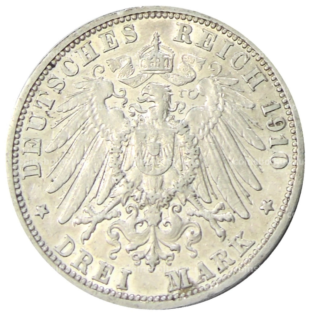 3 марки 1910 года G Германия (Баден)