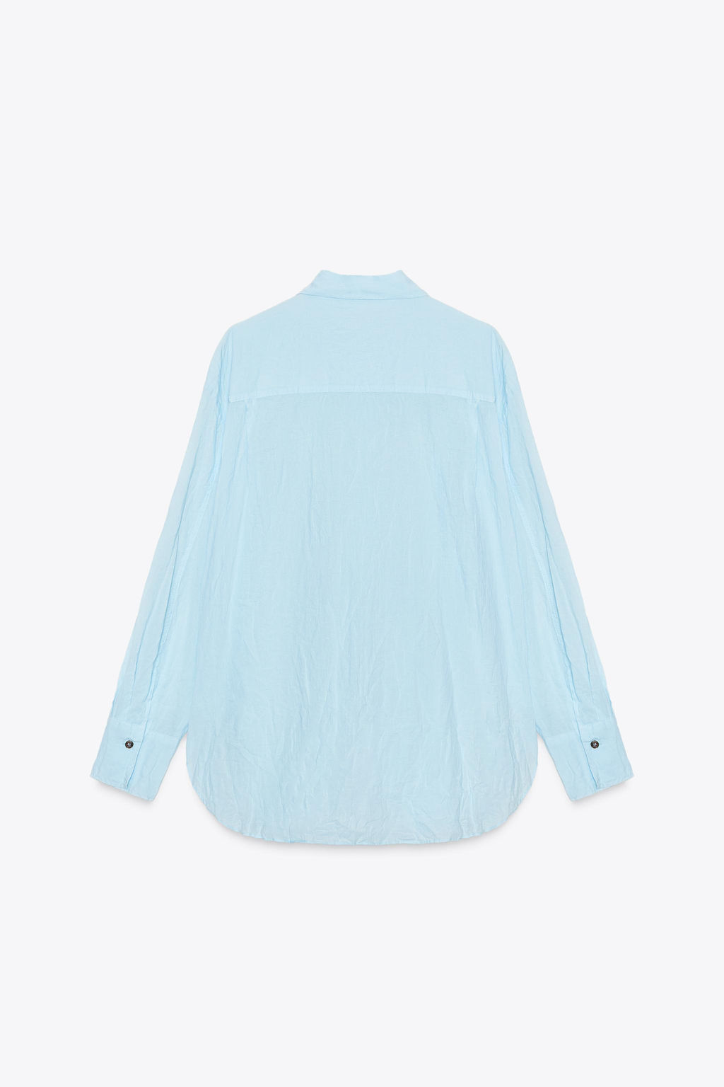 ZW COLLECTION CREASED BUTTON SHIRT - Zara фото 8