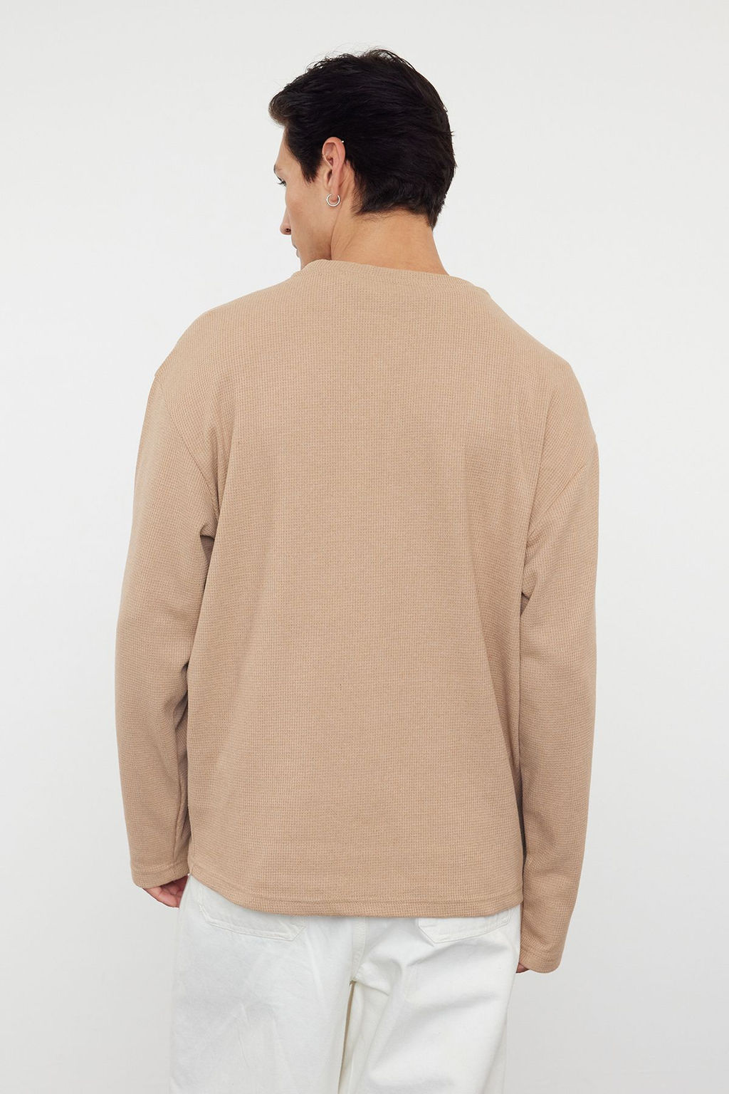 TRENDYOL MAN Mint Regular Fit Dikis Detayl? Dokulu Bisiklet Yaka T-Shirt TMNAW23TS00022 - Trendyolmilla фото 2