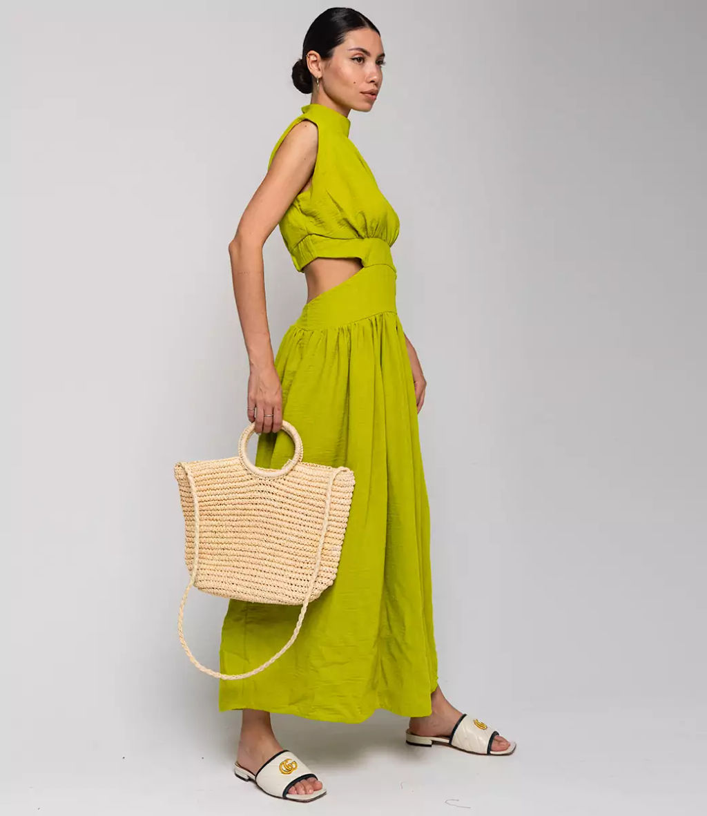 Платье #ОТЦ04002, оливковый - Dommod фото 2