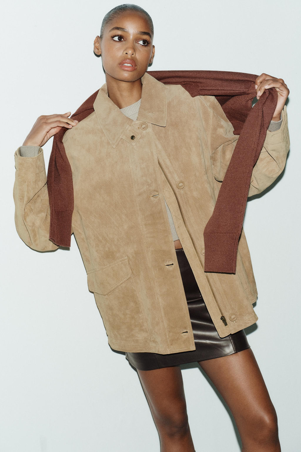 SUEDE LEATHER JACKET - Zara фото 4
