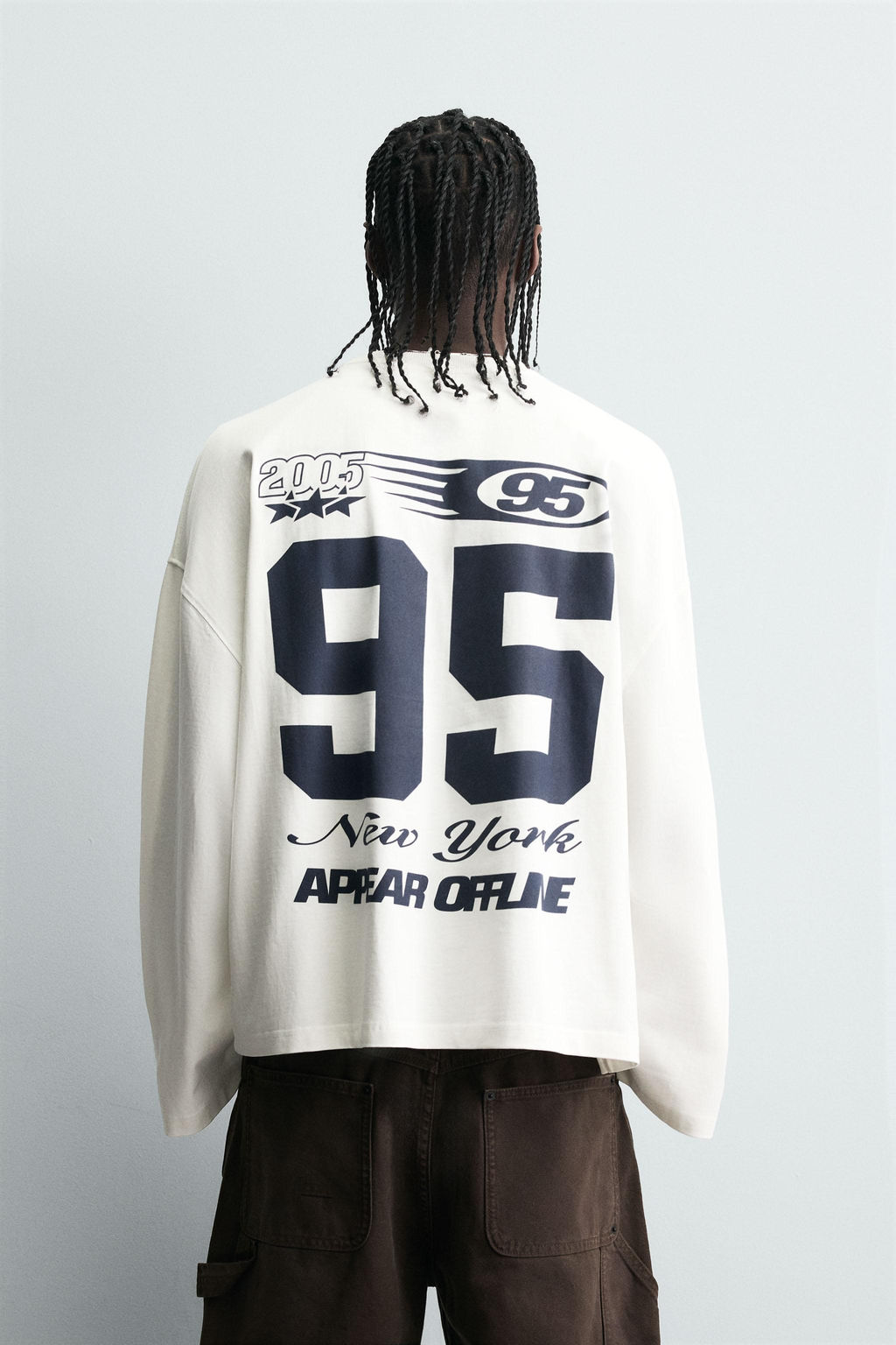 T-SHIRT WITH CONTRAST SLOGAN PRINT - Zara фото 3