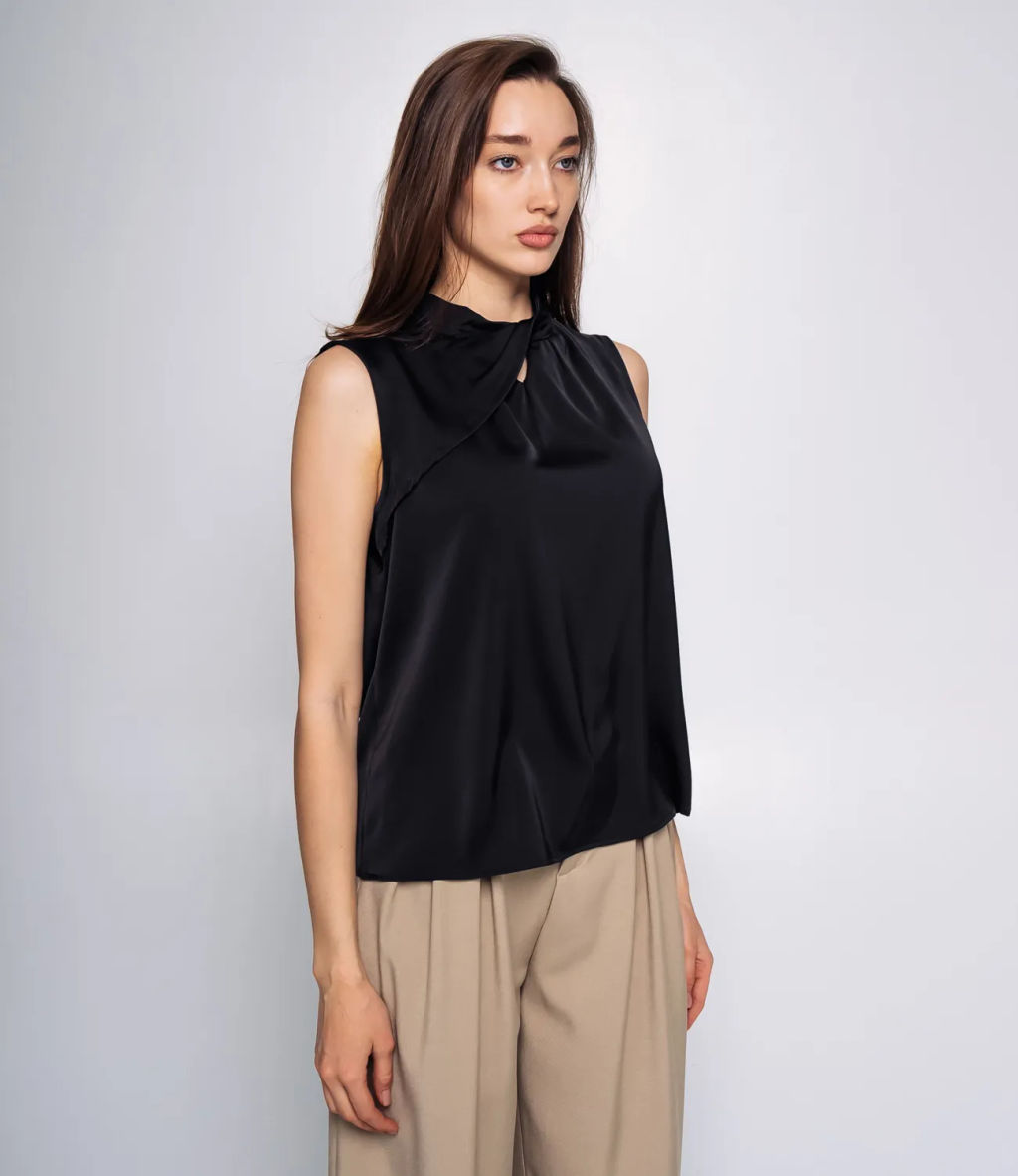 Блуза #КТ1197, чёрный