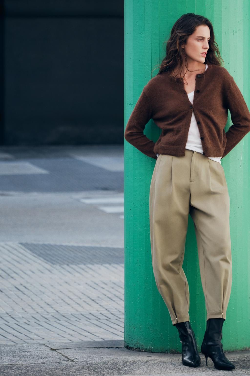 DARTED BAGGY TROUSERS