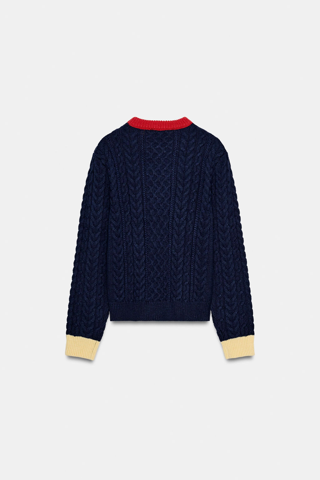 CABLE-KNIT COLOUR BLOCK JUMPER - Zara фото 6