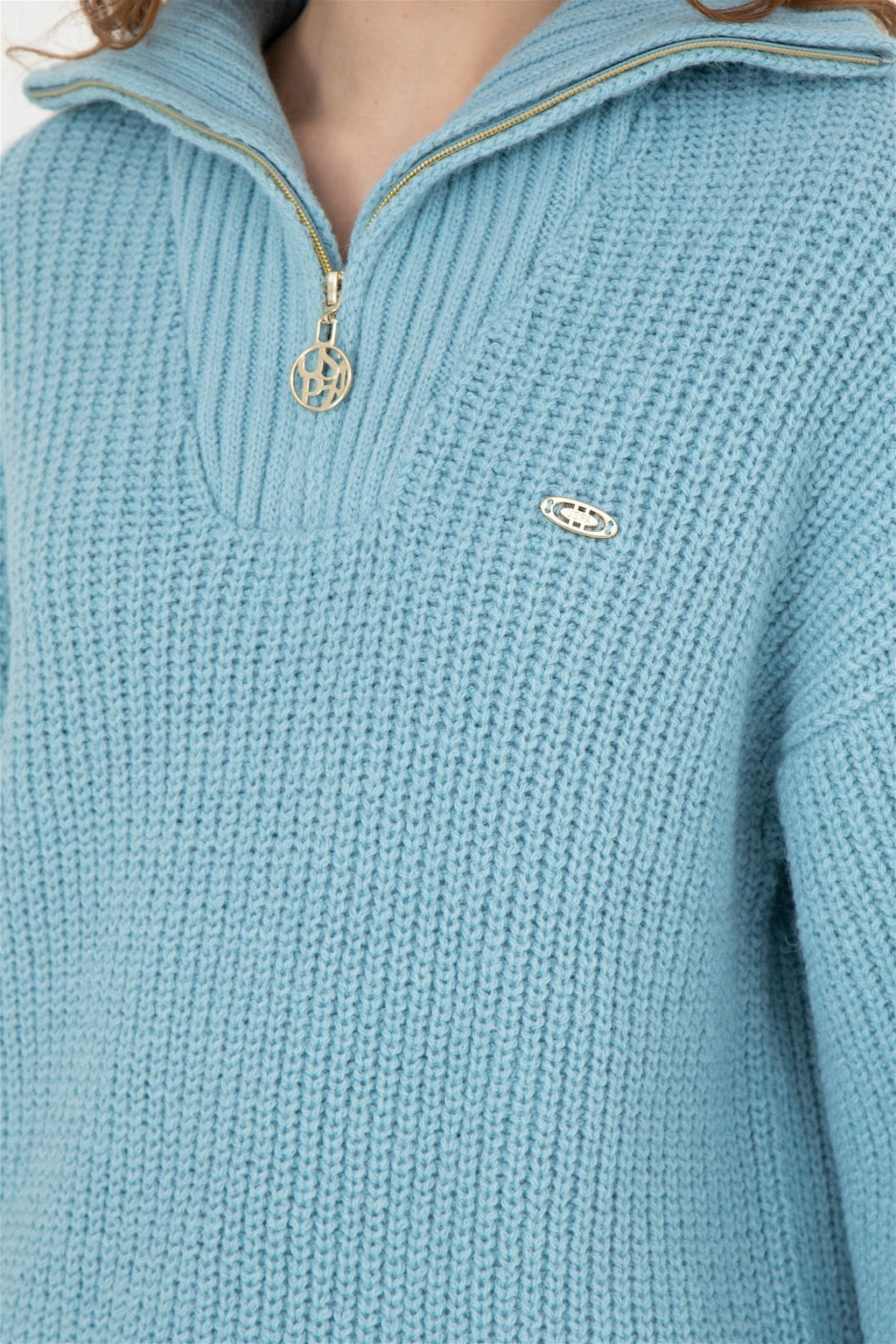 Женский синий свитер - U.s. polo assn фото 7