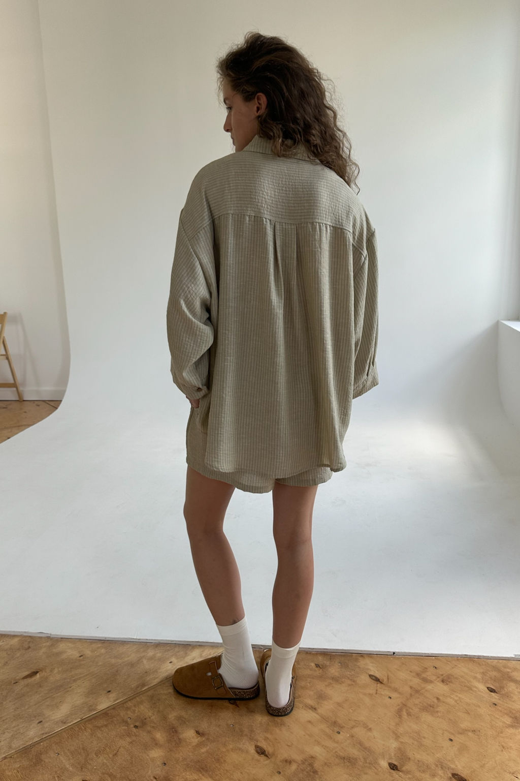 Шорты СВОБОДА027/11/Оливковый, белый - M&G all natural фото 9