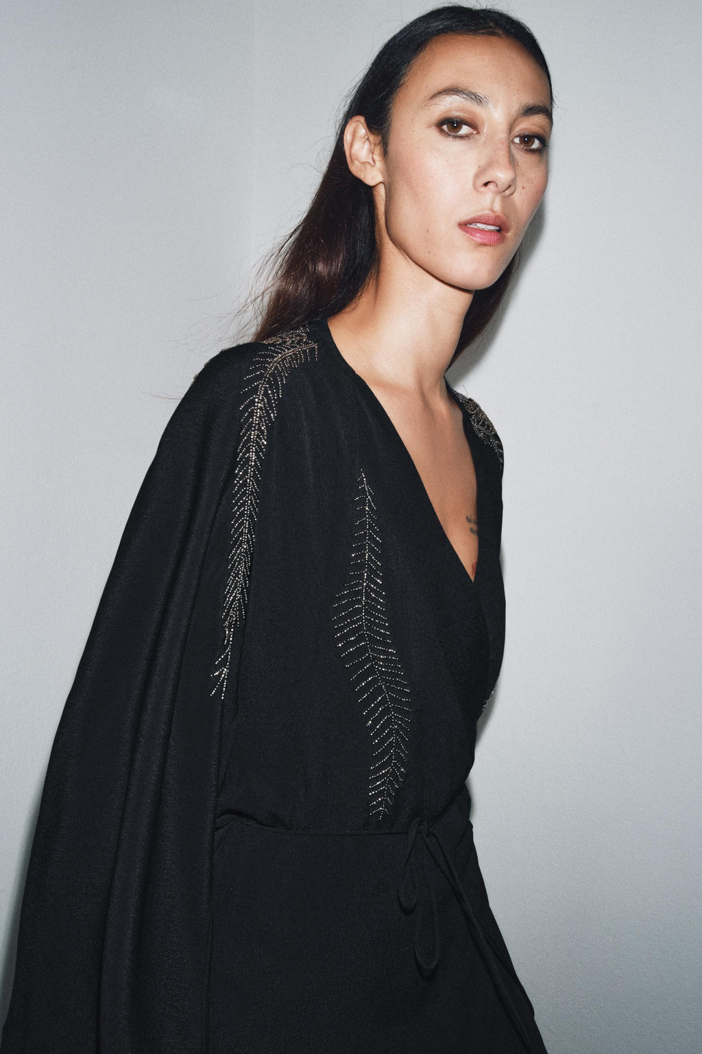 ZW COLLECTION BEADED EMBROIDERED DRESS