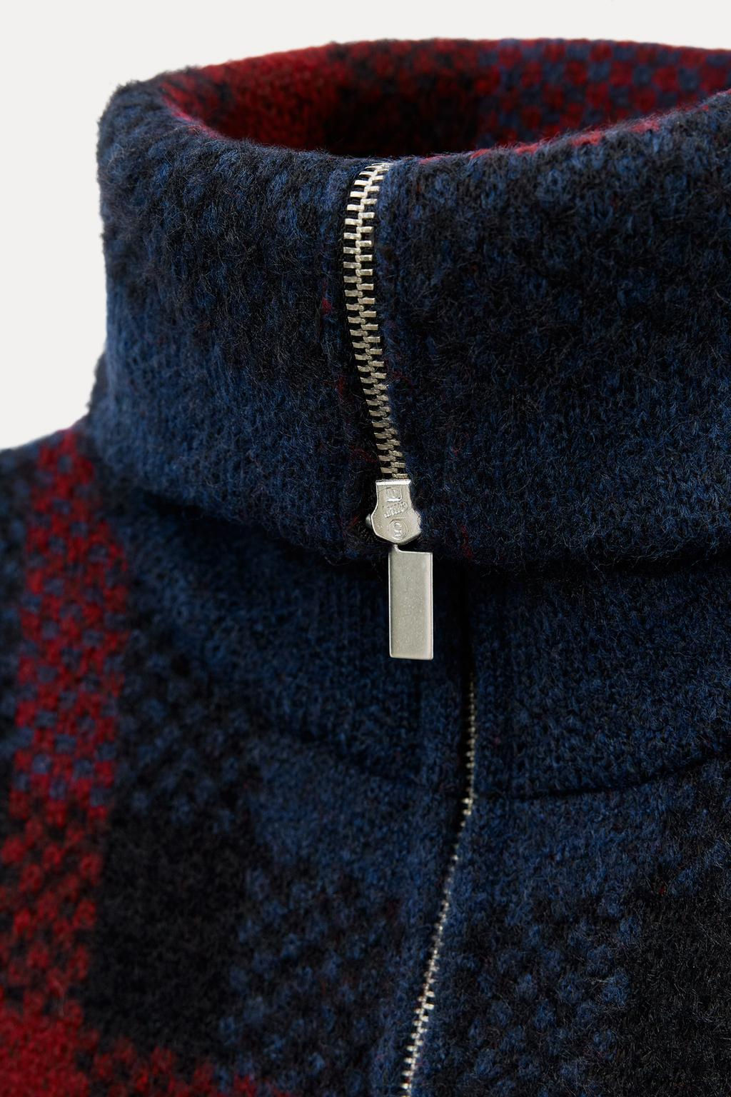CHECK KNIT CARDIGAN - Zara фото 5