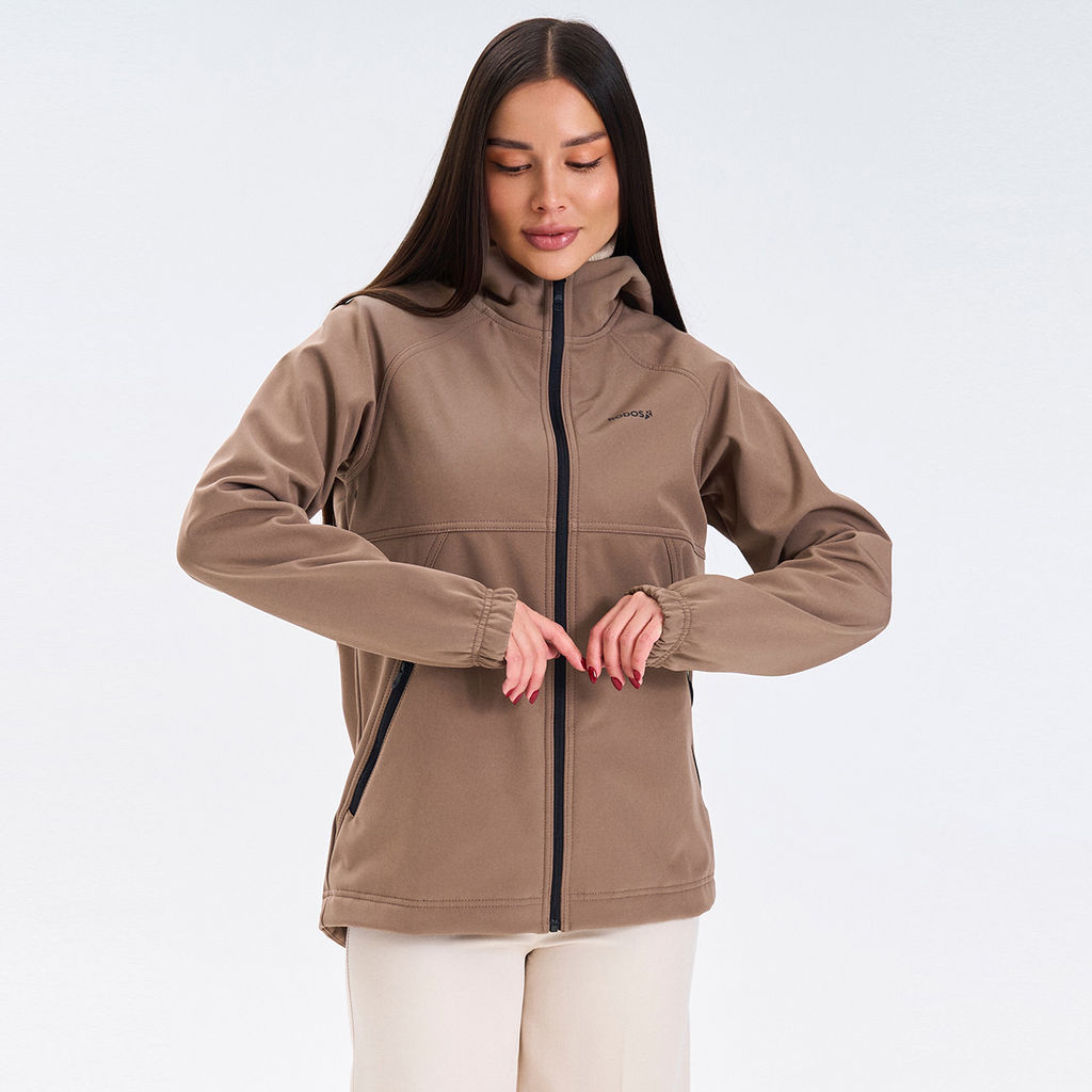 RODOS Ветровка softshell женская демисезон М-312 Какао