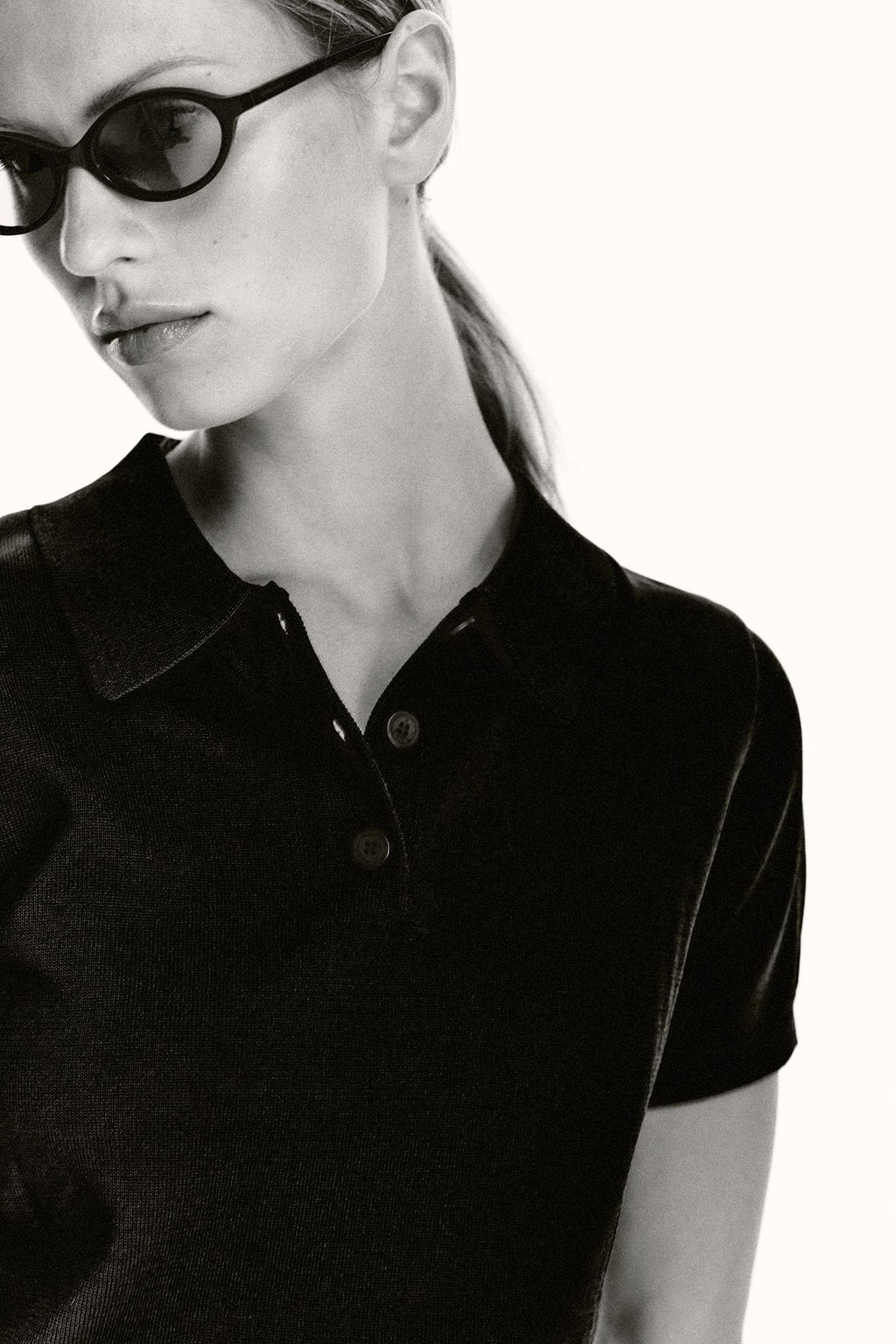 SHORT SLEEVE KNIT POLO TOP - Zara фото 4