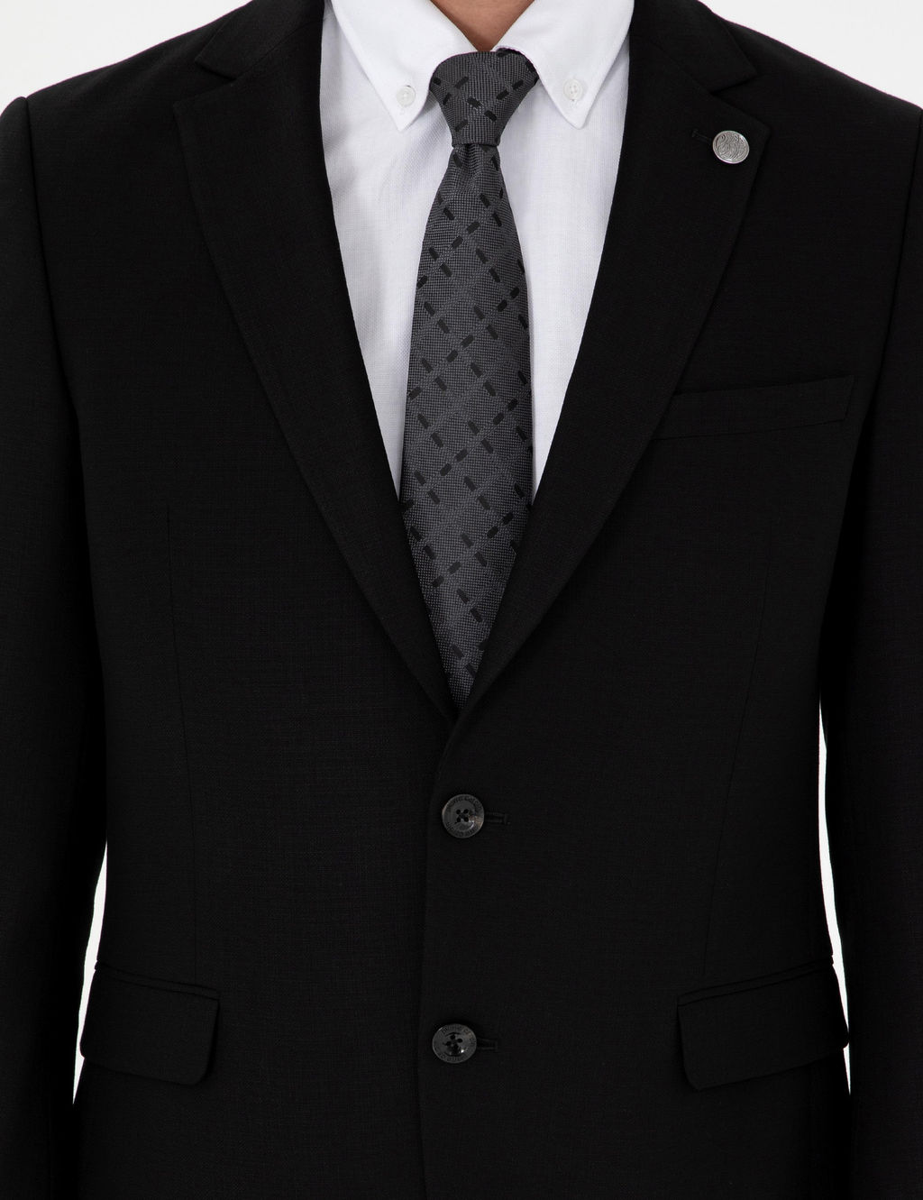 Siyah Ex. Slim Fit Tak_m Elbise