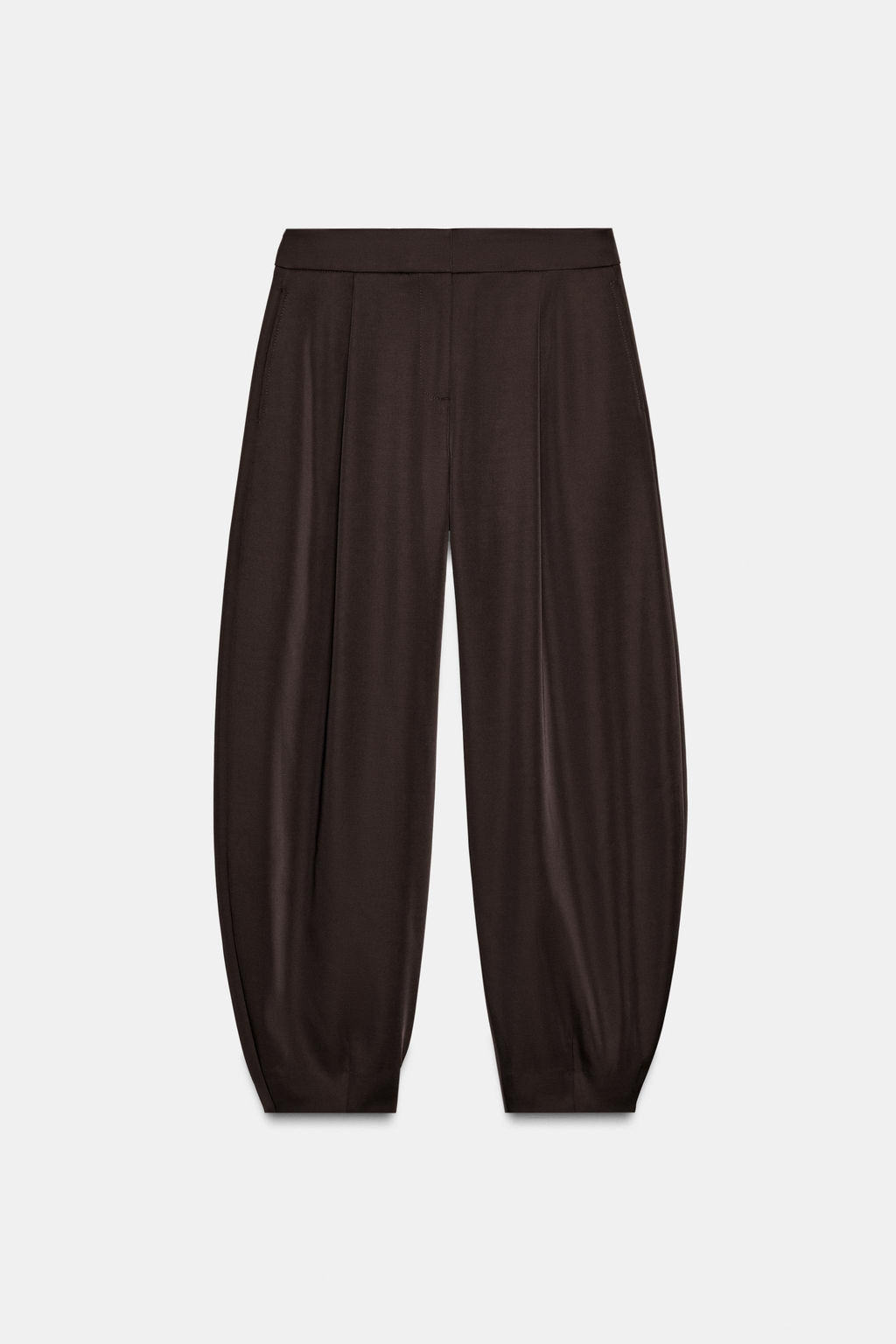 SATIN CARROT FIT TROUSERS - Zara фото 6