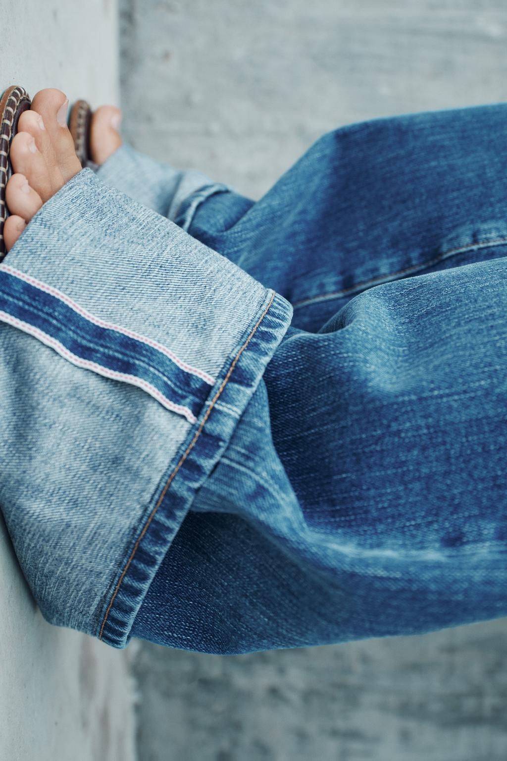 Z1975 SELVEDGE LOOSE WIDE-LEG MID-WAIST JEANS - Zara фото 13