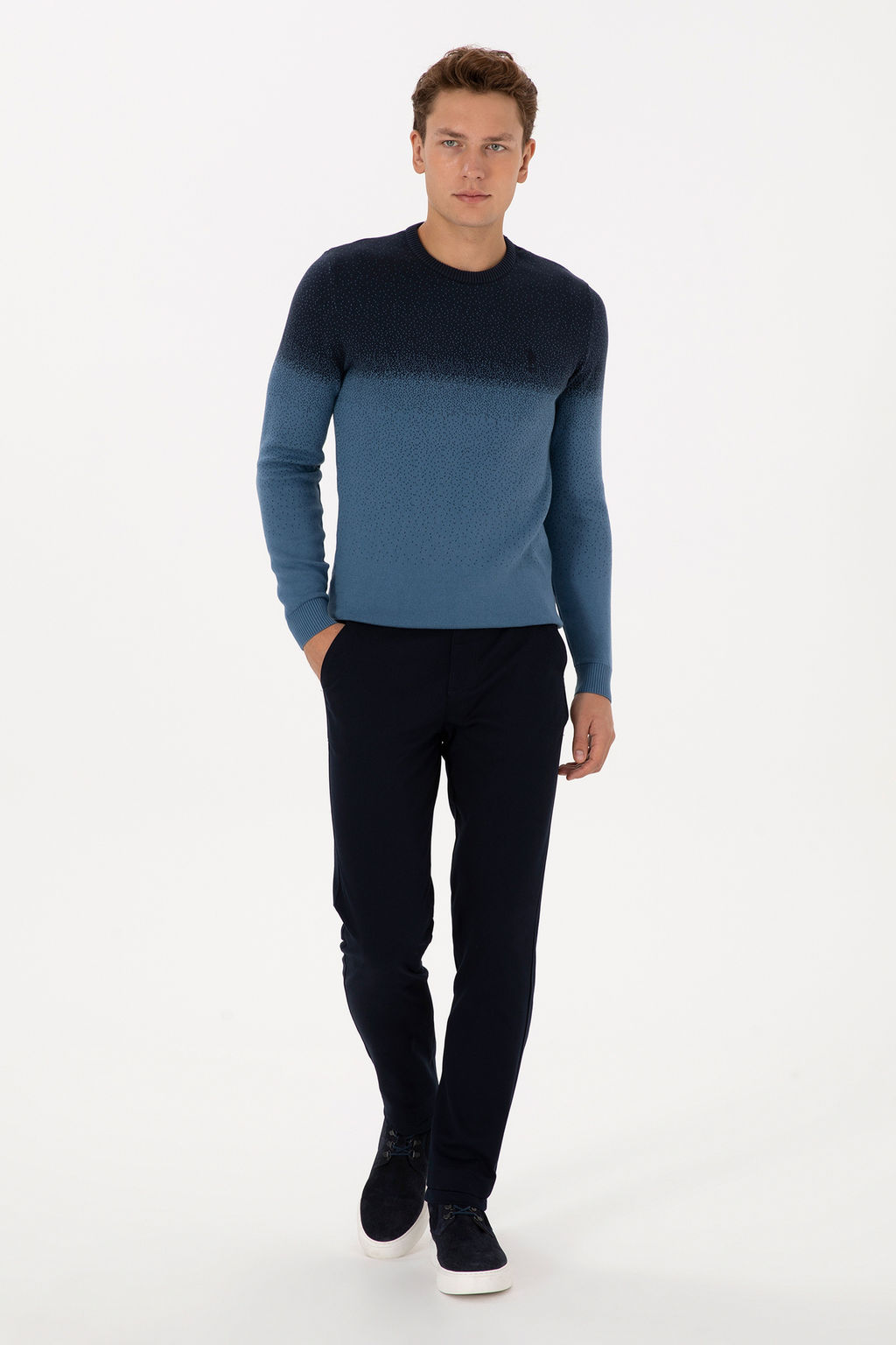Erkek Lacivert Slim Fit Kanvas / Chino Pantolon - U.s. polo assn фото 7