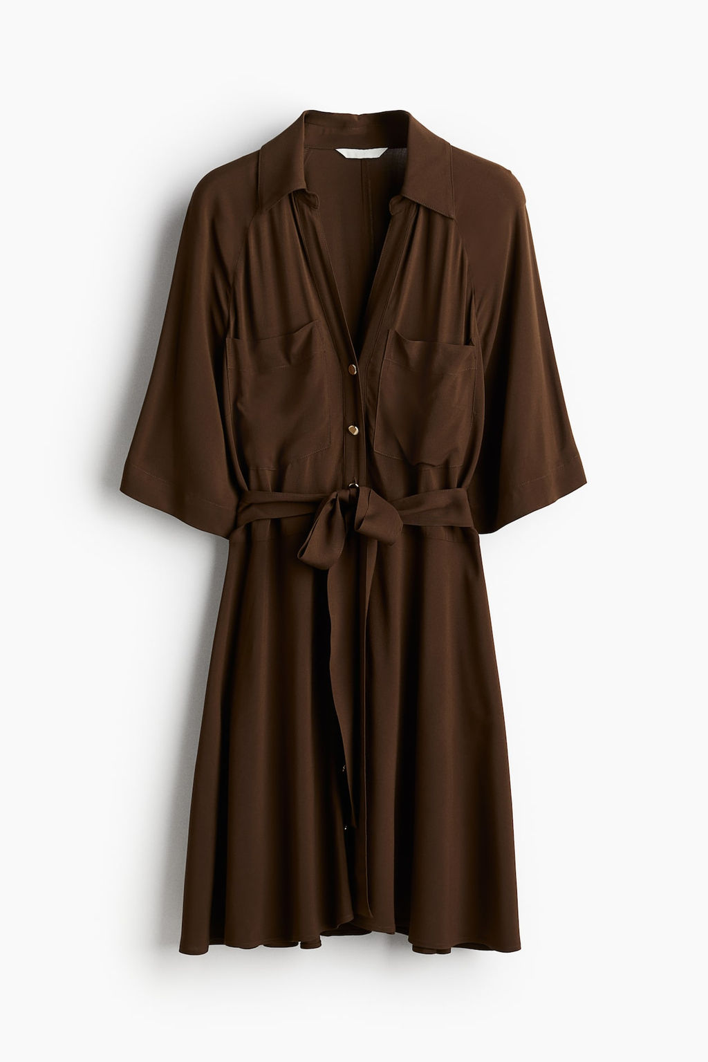 Vestido camisero con cinturon de anudar - H&m фото 5