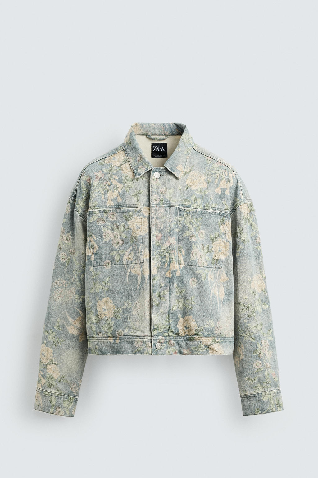 FLORAL PRINT DENIM JACKET - Zara фото 2